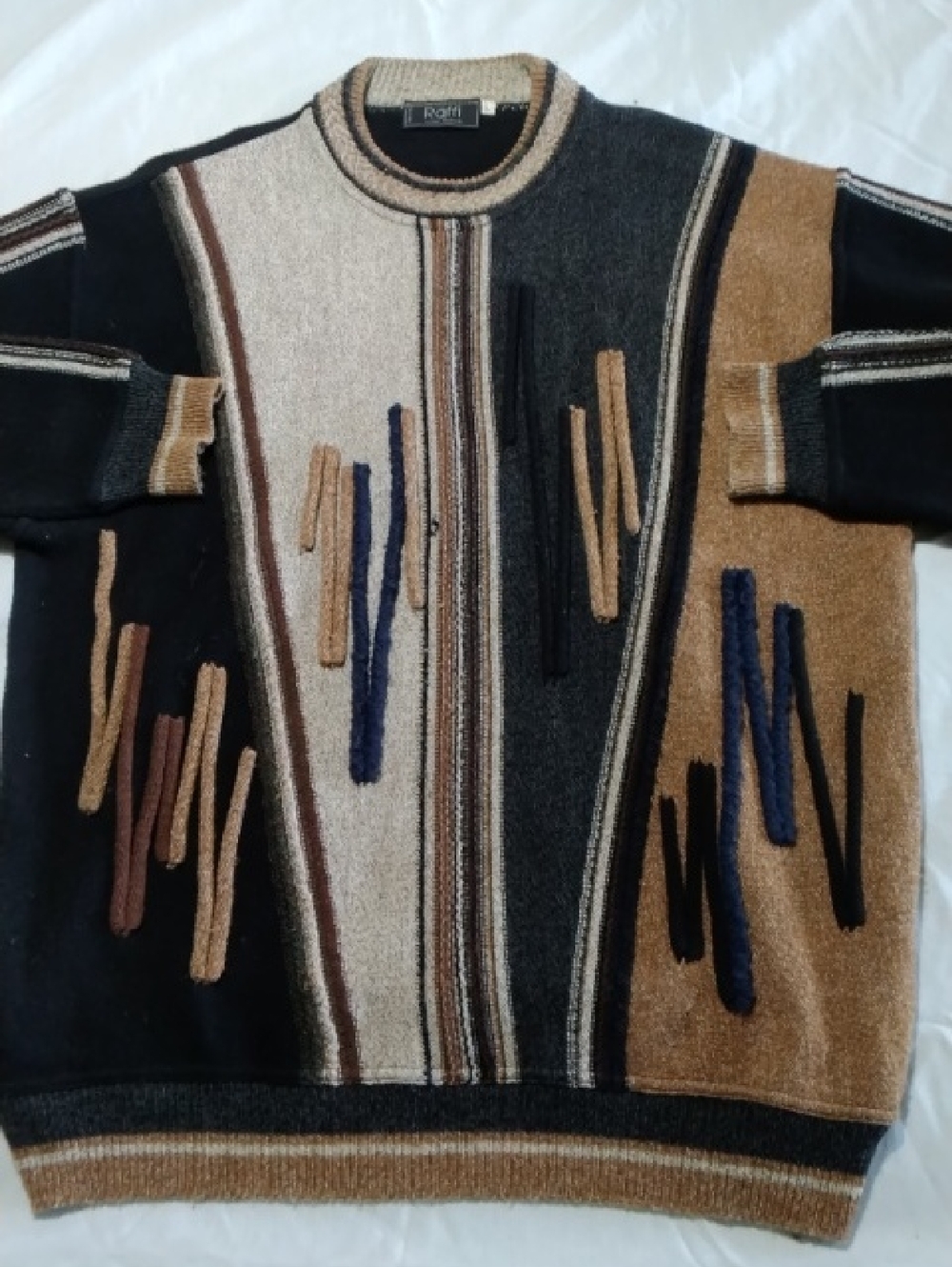 VTG 1990's Raffi Men's Puff Design Wool Blend Sweater , L , $30
